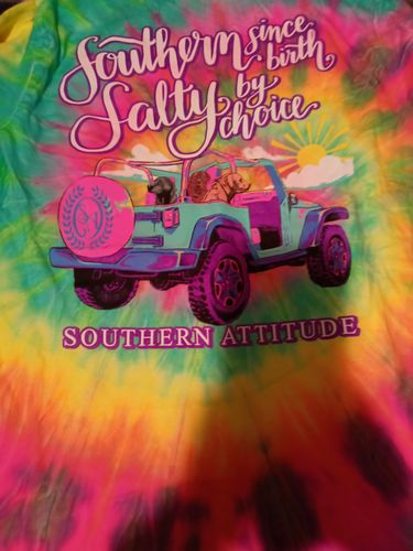 Customer photo review of Jeep - Dark Tie Dye Minty Rainbow