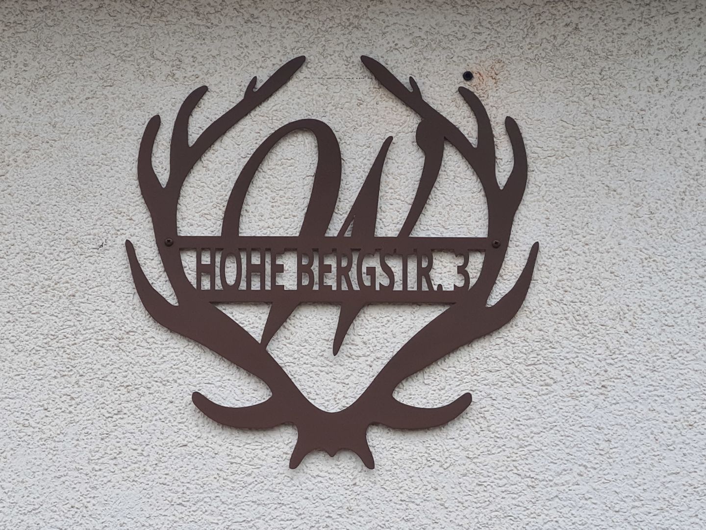 Customer photo review of Monogramm "Hirschgeweih" aus edlem Stahl (personalisierbar)