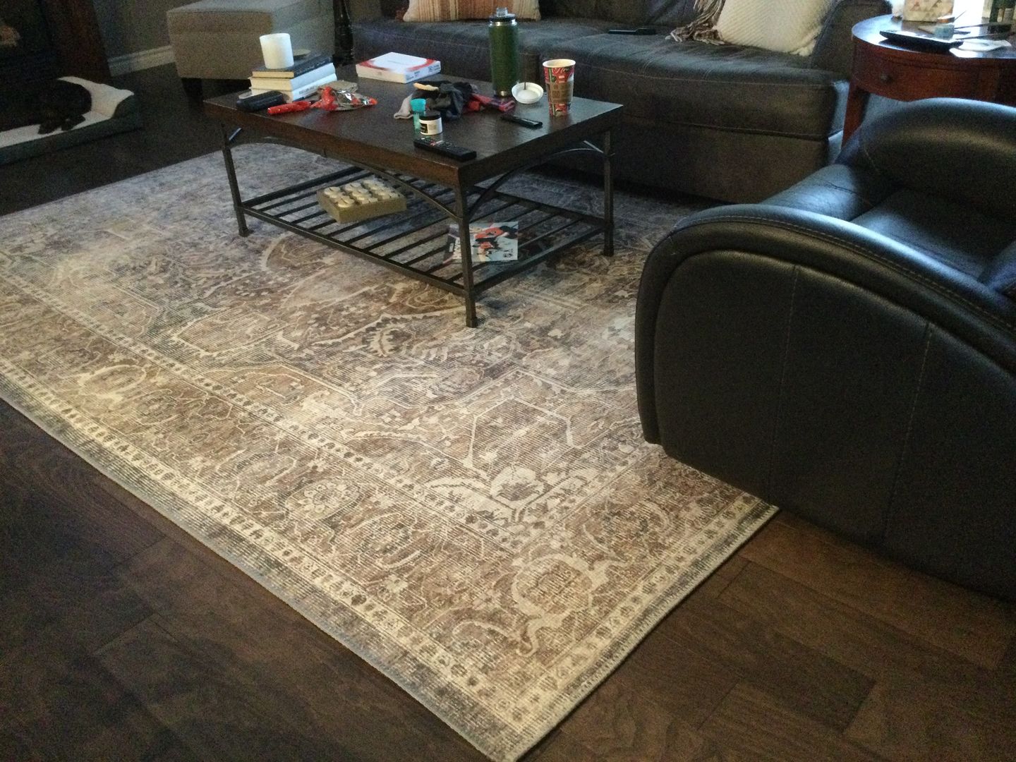 Customer photo review of Distressed Vintage Kendra Ash Area Rug