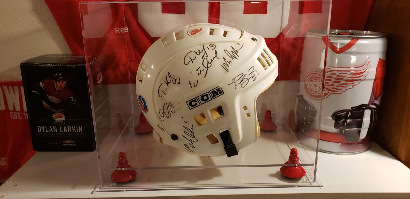 Customer photo review of Acrylic Full Size Football Helmet Display Case - Clear (V44/A002)