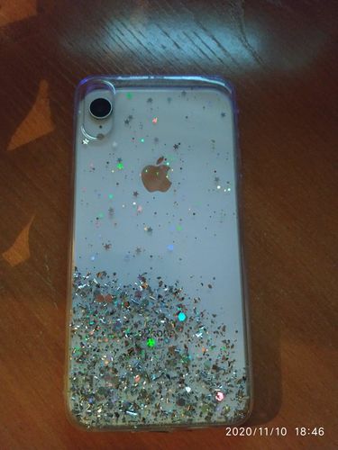 Customer photo review of Glitter Bling Sequins iPhone Case