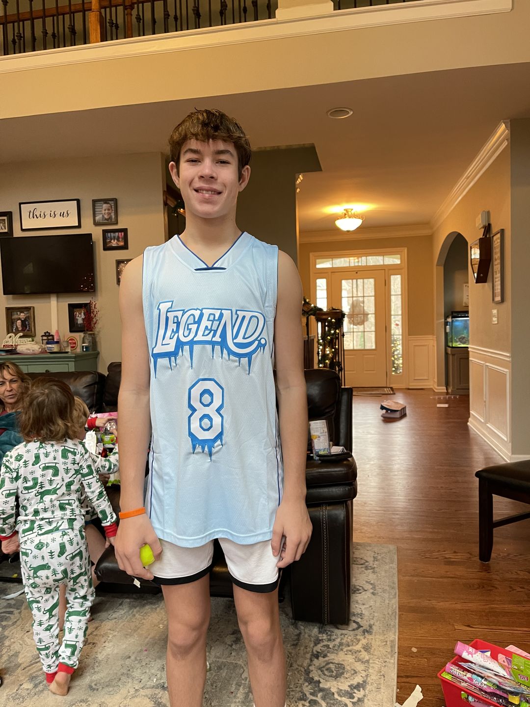 Customer photo review of Legend Icy Custom Basketball Jersey