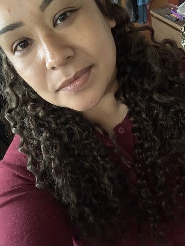 Customer photo review of Curly Ash Blonde
