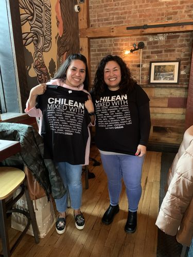 Customer photo review of Chilean Mixed With "Cazuela &  Pisco Sour" T-Shirt