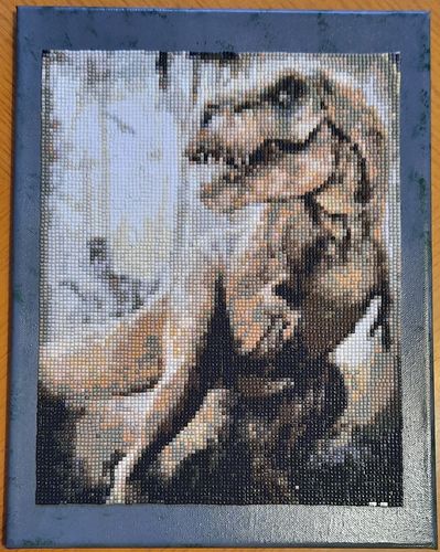 Customer photo review of American Diamond Art Animal Dinosaurs Diamond Painting PL00446