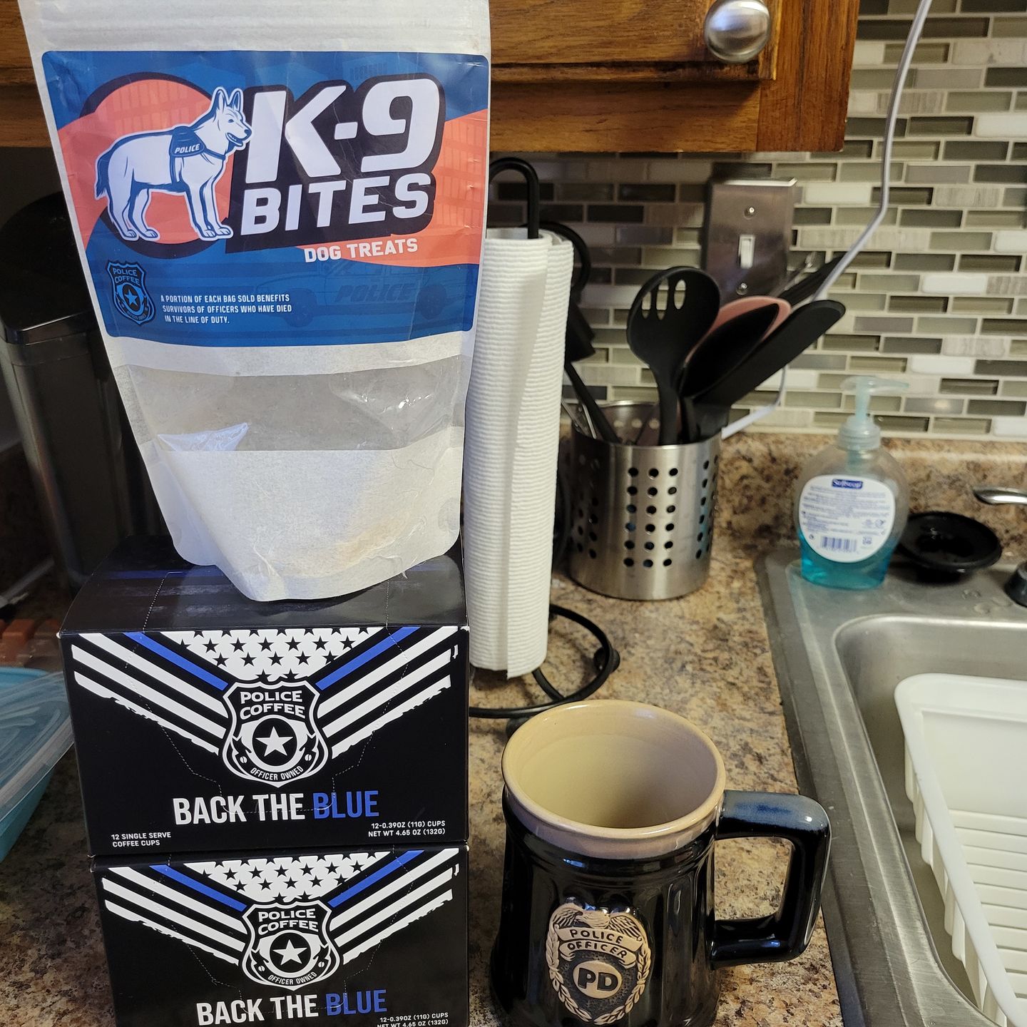 Customer photo review of Back The Blue K-Cups