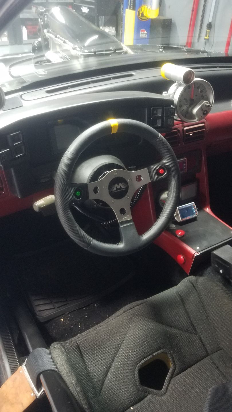 Customer photo review of Motion Raceworks Momentary Small Push Button w/6' Wound Cord (Red or Green)