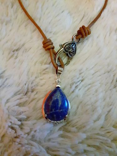 Customer photo review of Collier "Royauté" en Lapis-Lazuli