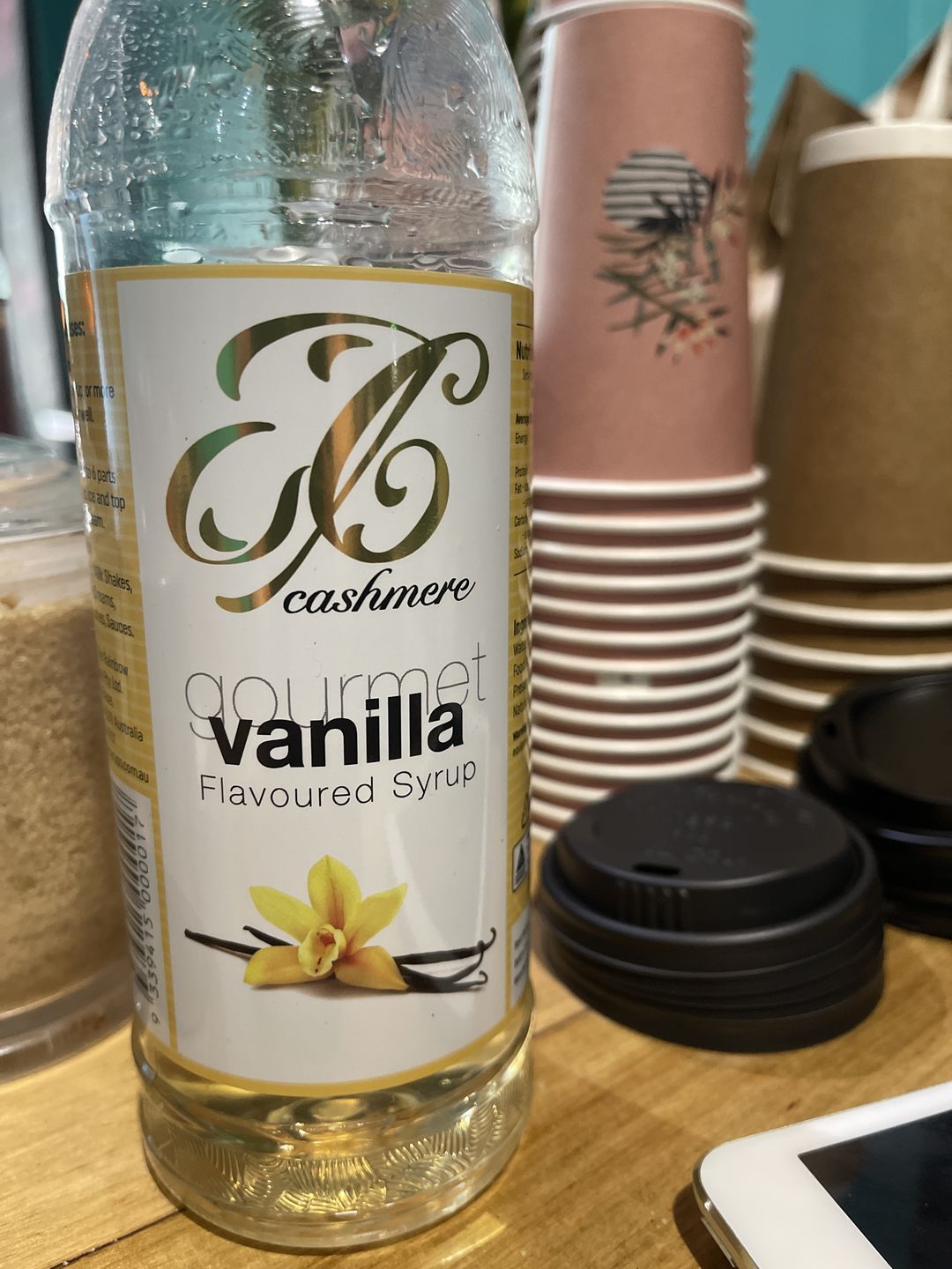 Customer photo review of Vanilla Coffee Syrup