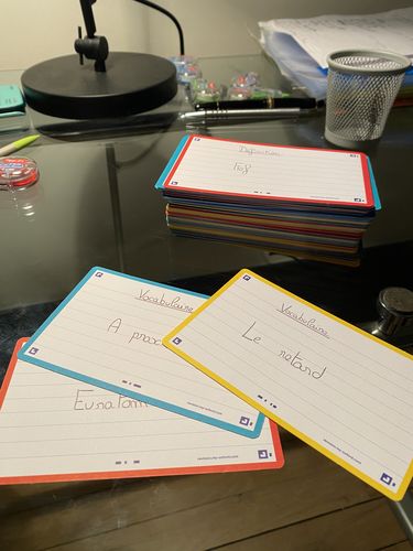 Avis photo d'un client sur Flashcards FLASH 2.0 OXFORD # 80 cartes 7,5 x 12,5 cm - ligné
