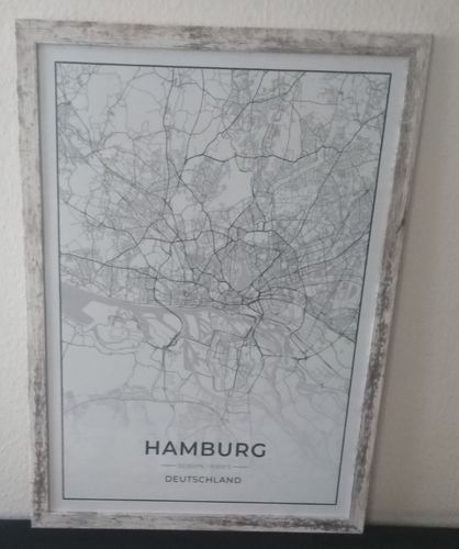Customer photo review of Stadt Poster - Hamburg Kartenposter / City Map