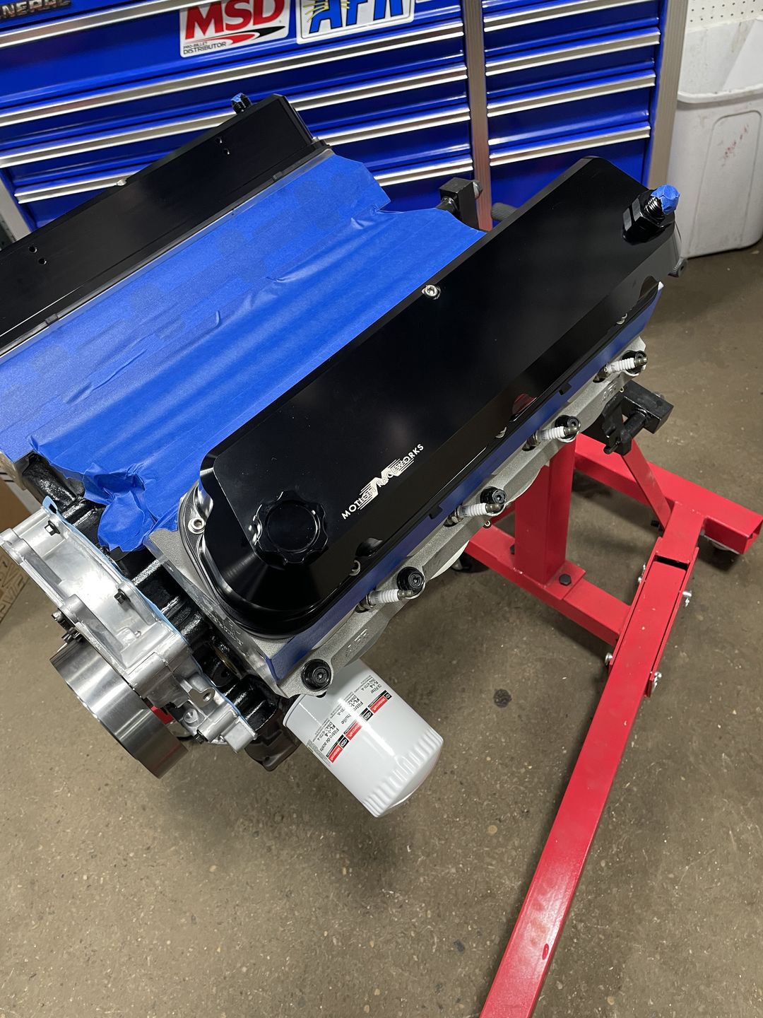 Customer photo review of Motion Raceworks Billet SBF Valve Covers (Black Anodized) 38-110