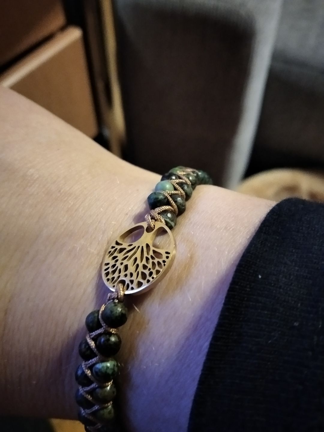 Customer photo review of LEBENSBAUM Armband aus Afrikanischen Jaspissteinen