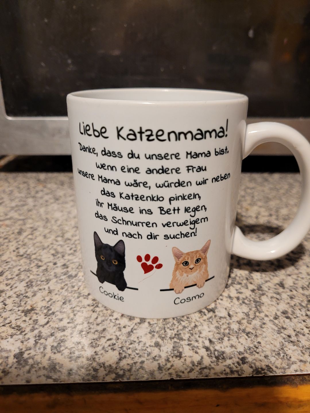 Customer photo review of Liebe Katzenmama/ Lieber Katzenpapa - Individuelle Tasse