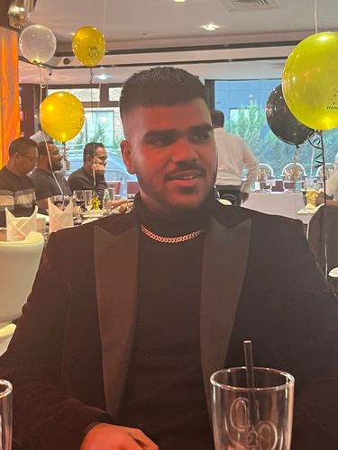 Customer photo review of ICY CUBANA. - 8MM 18K GOLD