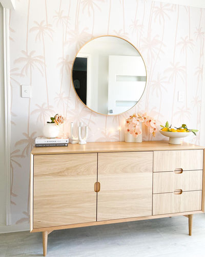 Customer photo review of Good Palms Soft Terracotta Wallpaper