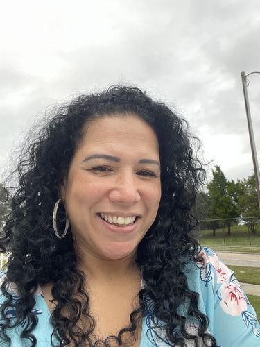 Customer photo review of Curly Ash Blonde