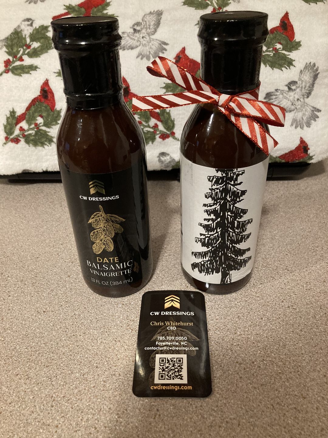 Customer photo review of Date Balsamic Vinaigrette Marinade & Salad Dressing 13 fl. oz.