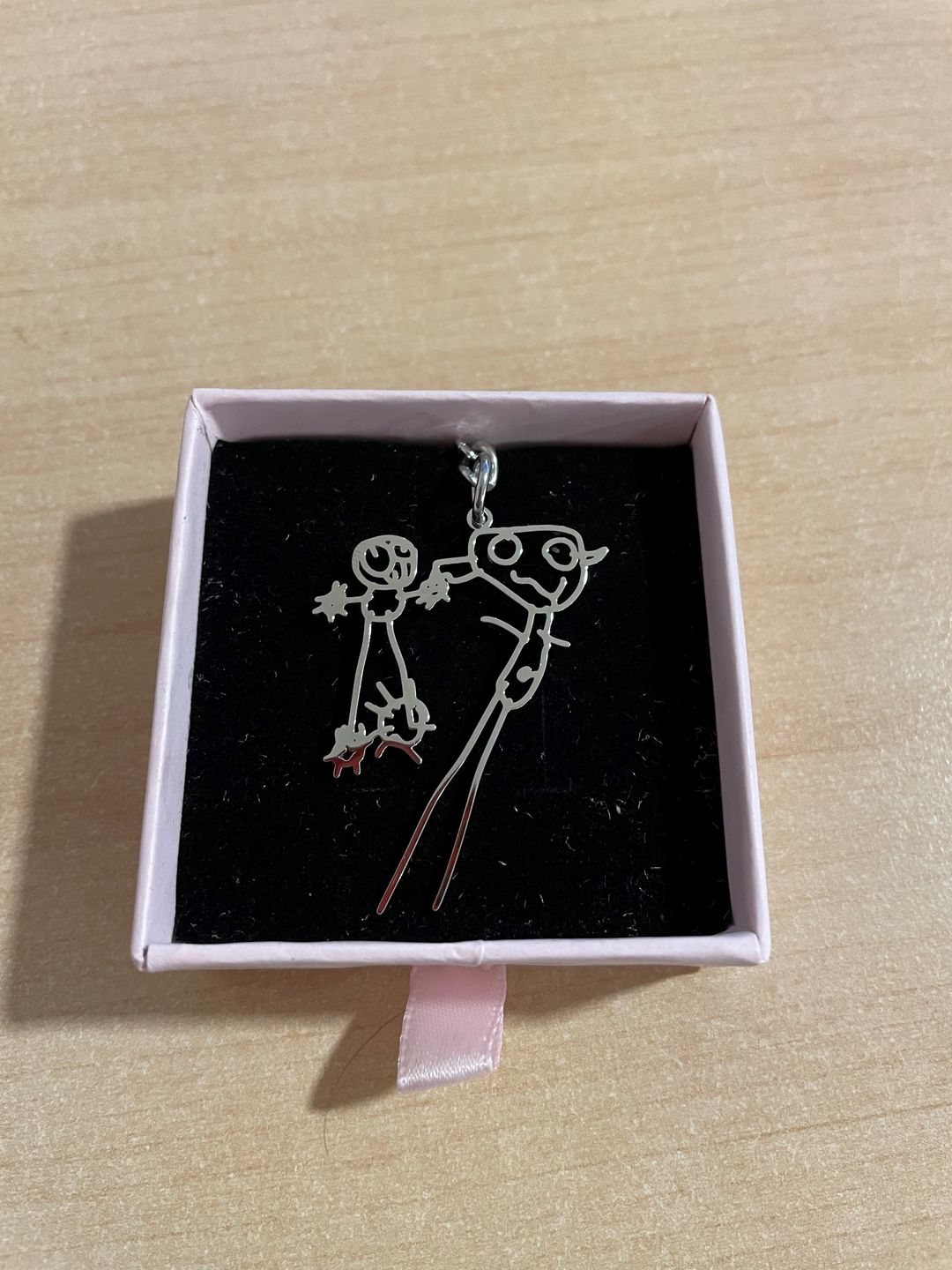 Customer photo review of Children's Drawing As A Necklace Or Pendant