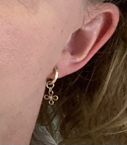 Customer photo review of The Perfect Small Hoops