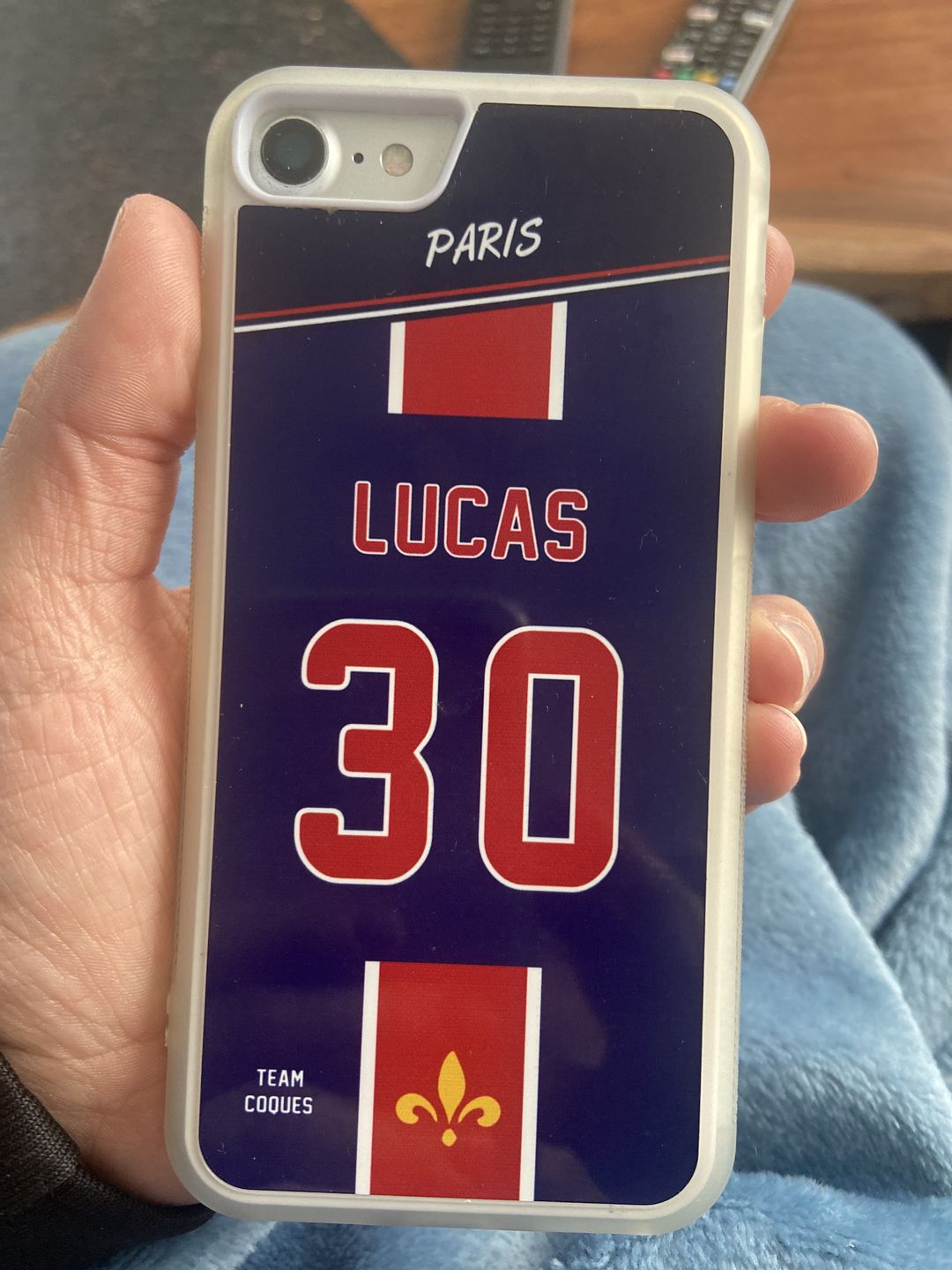 Customer photo review of Coque foot PARIS SG Domicile 1 personnalisable - TEAMCOQUES