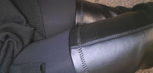 Customer photo review of Solid Color Casual Boots