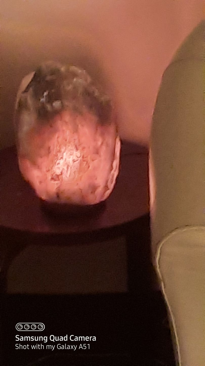 Customer photo review of Rare Gray Himalayan Salt Lamp
