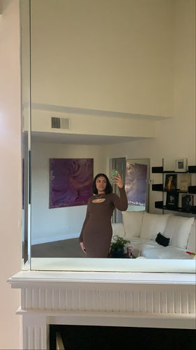 Customer photo review of Hollow our long sleeve maxi dress two piece set