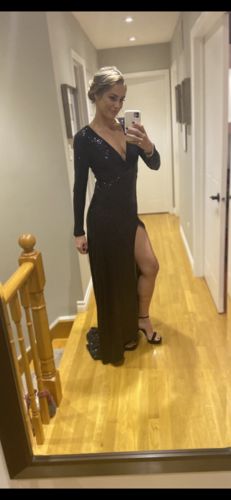 black sparkly gown