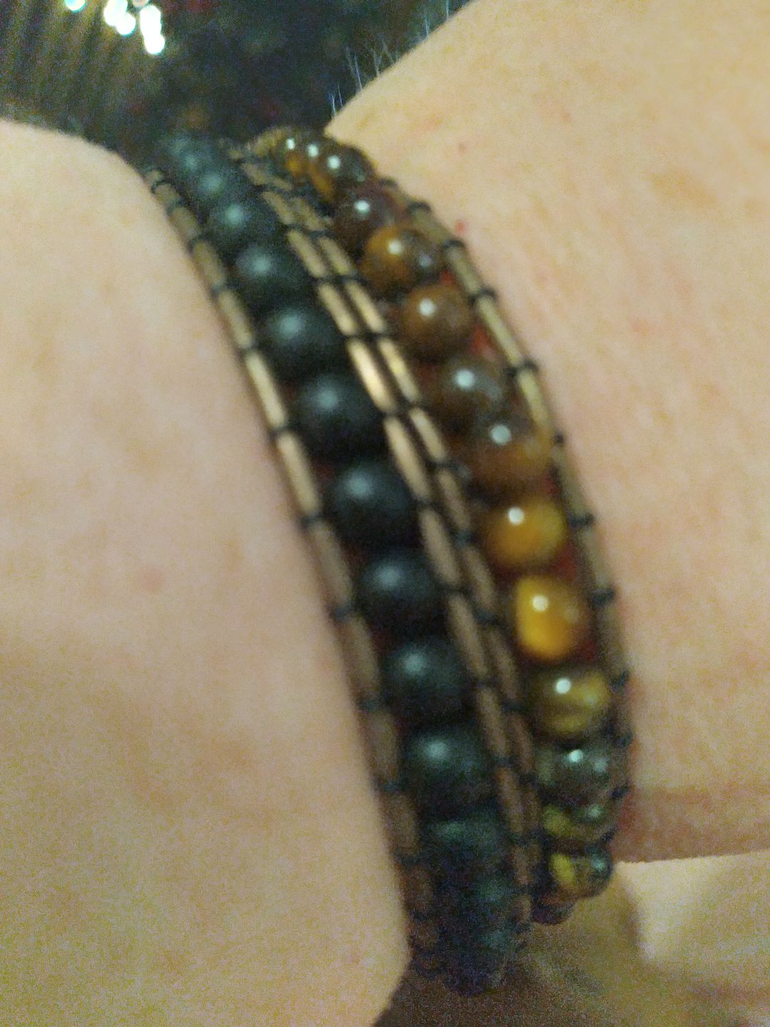 Customer photo review of Confidence Wrap Bracelet (Tiger Eye and Black Onyx) Limited Edition
