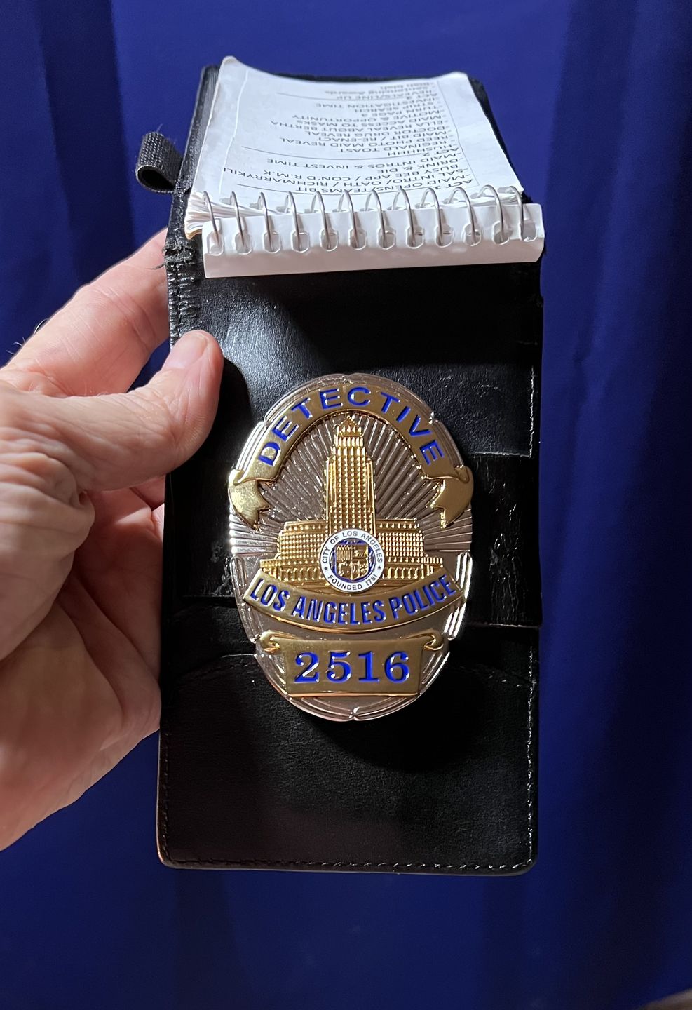 Customer photo review of LAPD Los Angeles Police Detective Badge Solid Copper Replica Movie Props With Number 2516
