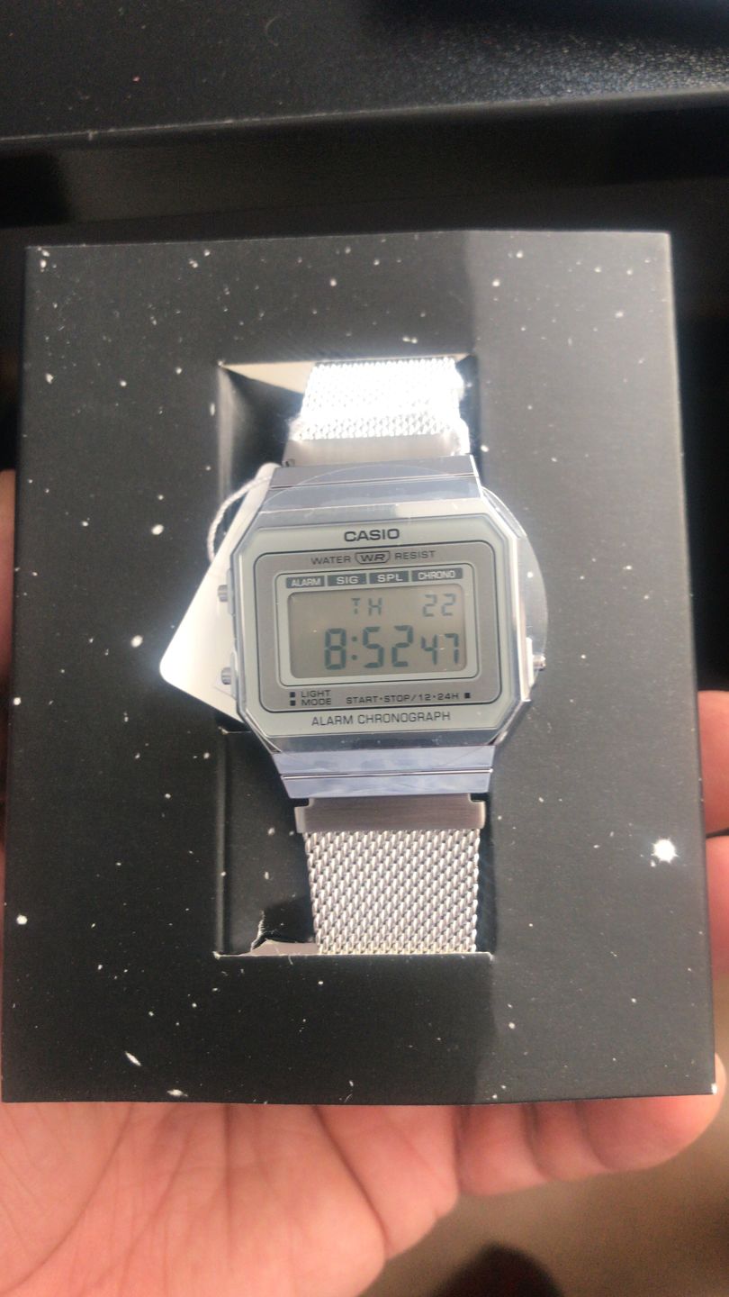 Customer photo review of Reloj Casio Vintage A700WM-7ADF Plateado Milanese Slim