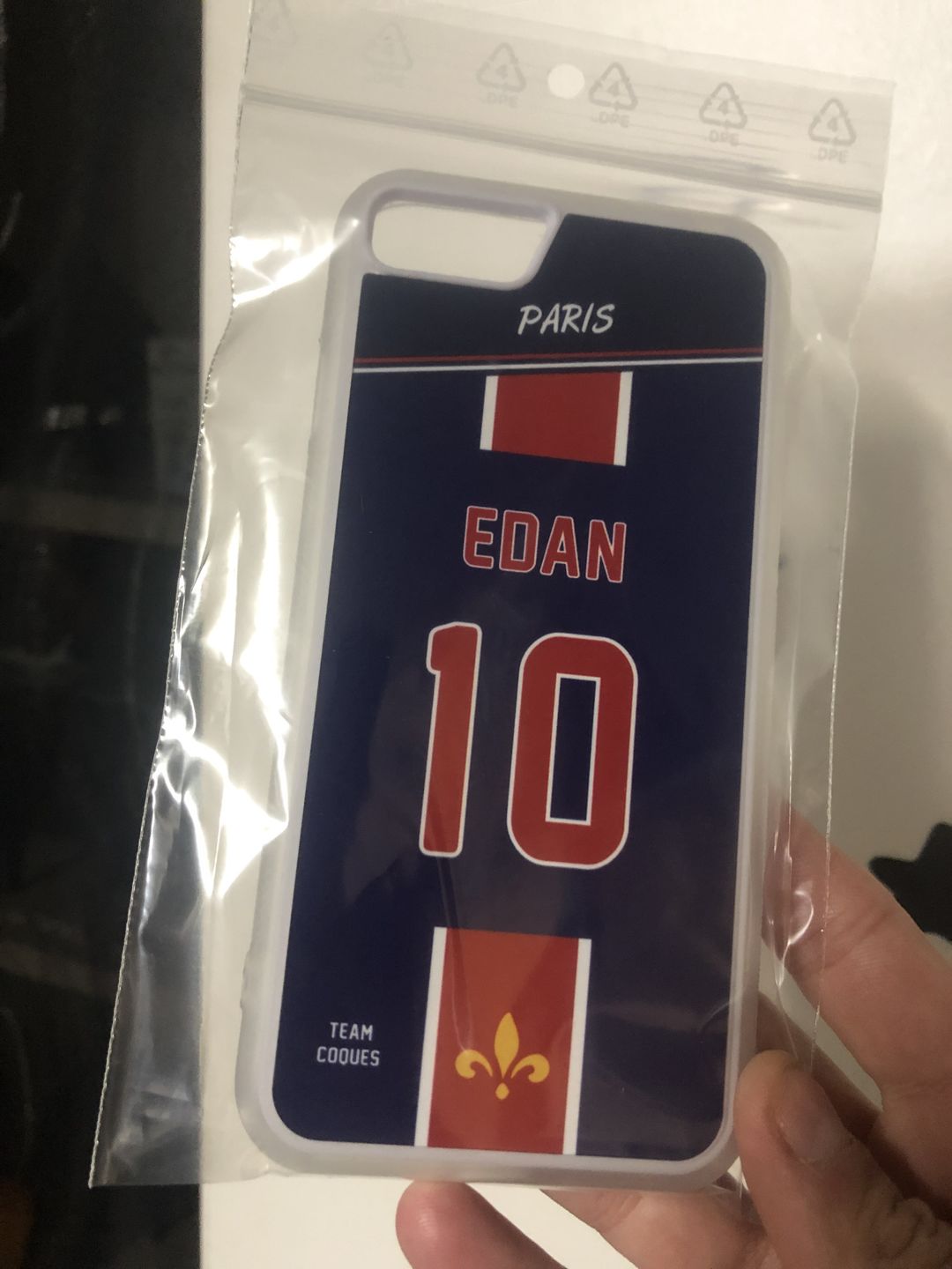 Customer photo review of Coque foot PARIS SG Domicile 1 personnalisable - TEAMCOQUES