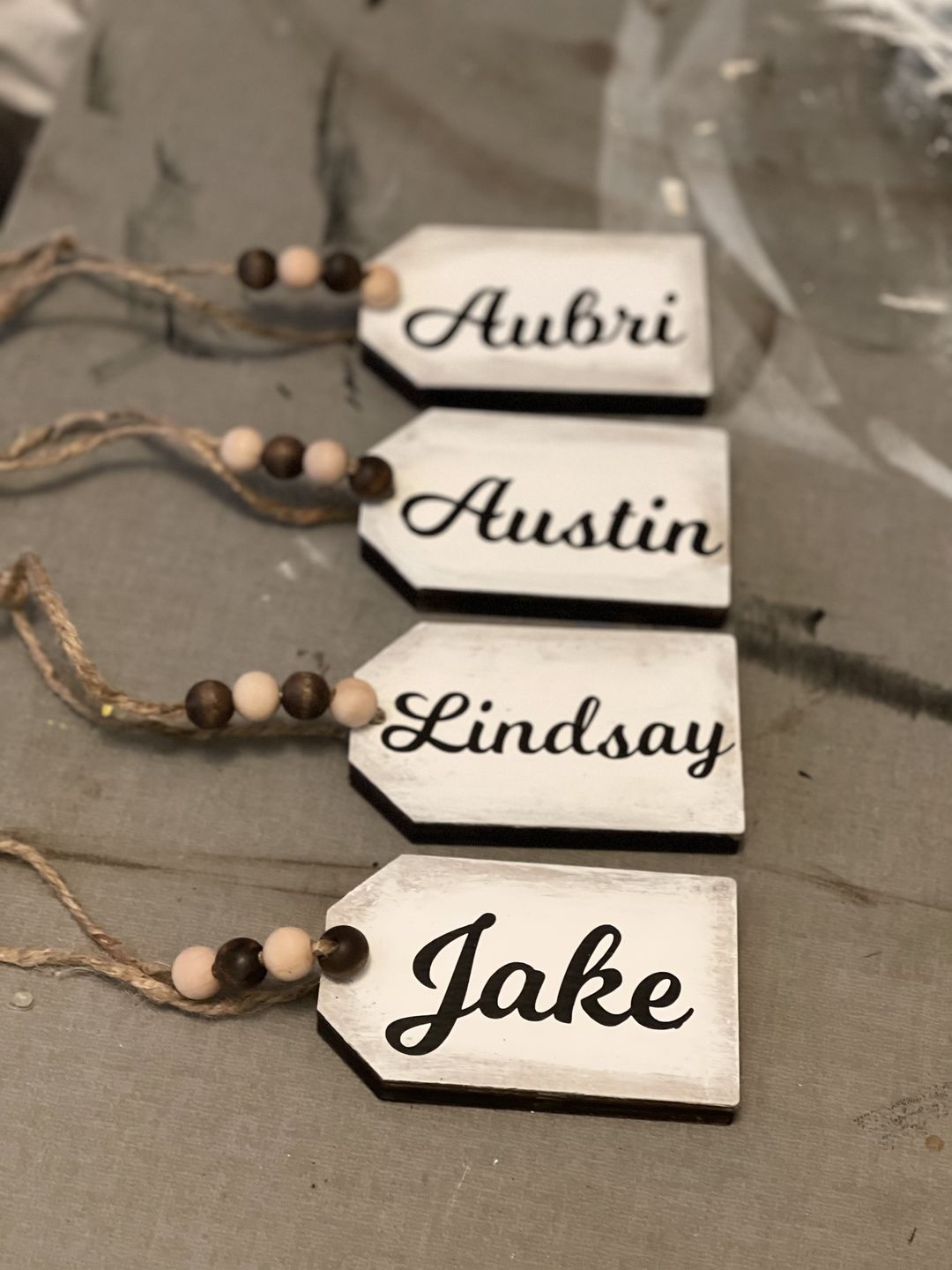 Customer photo review of Unfinished Wooden Price Tag Product Tag Silhoutte - Craft- up to 24" DIY