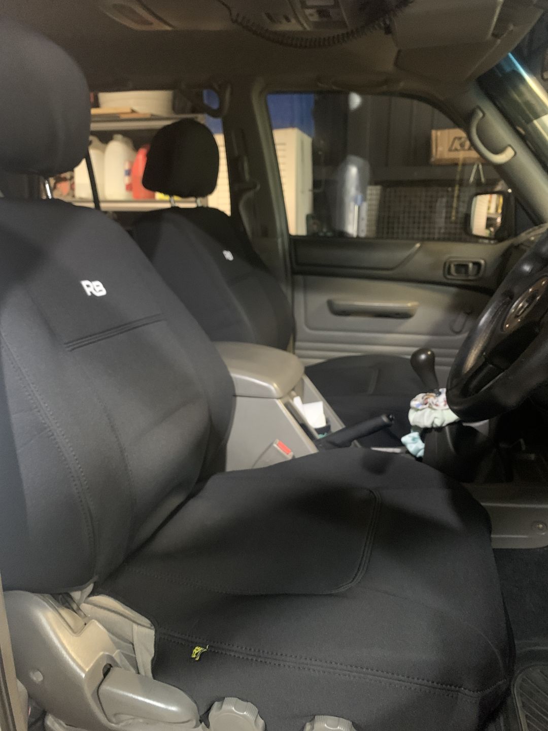 Customer photo review of Nissan Patrol GU Wagon Neoprene 2x Front Seat Covers (Made to Order)