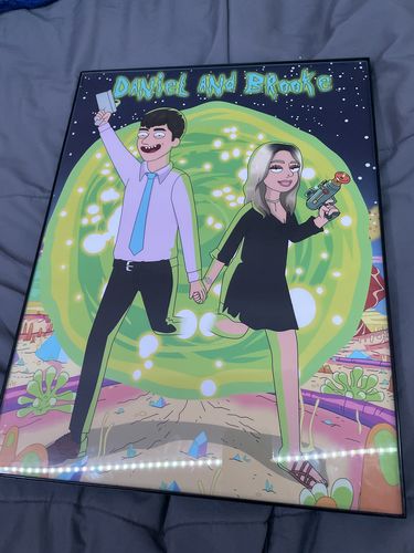 Customer photo review of 'Rick and Morty' Custom Portrait