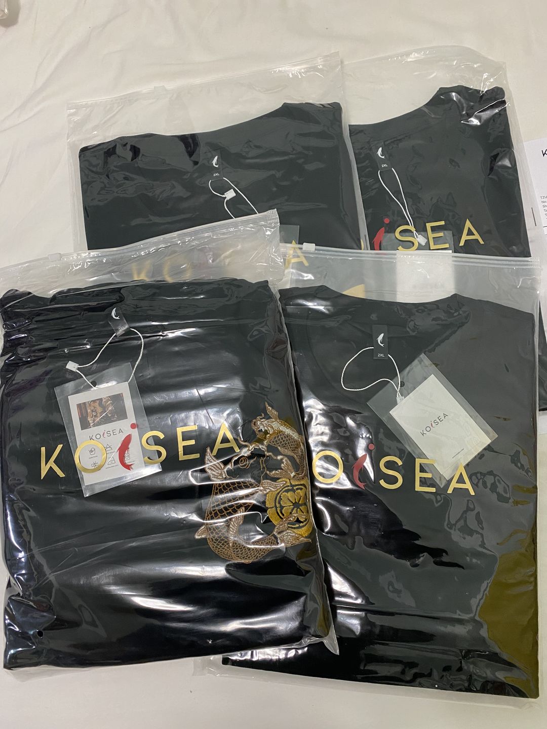 Customer photo review of The Golden Koi Painted T-shirt