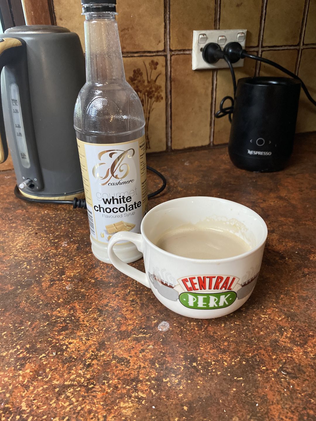 Customer photo review of White Chocolate Coffee Syrup