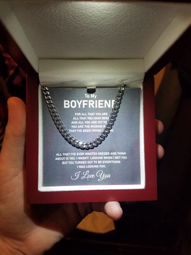 Customer photo review of To My Boyfriend | The World To Me | Cuban Chain