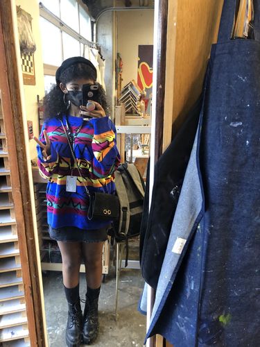 Customer photo review of Vintage Striped Sweater
