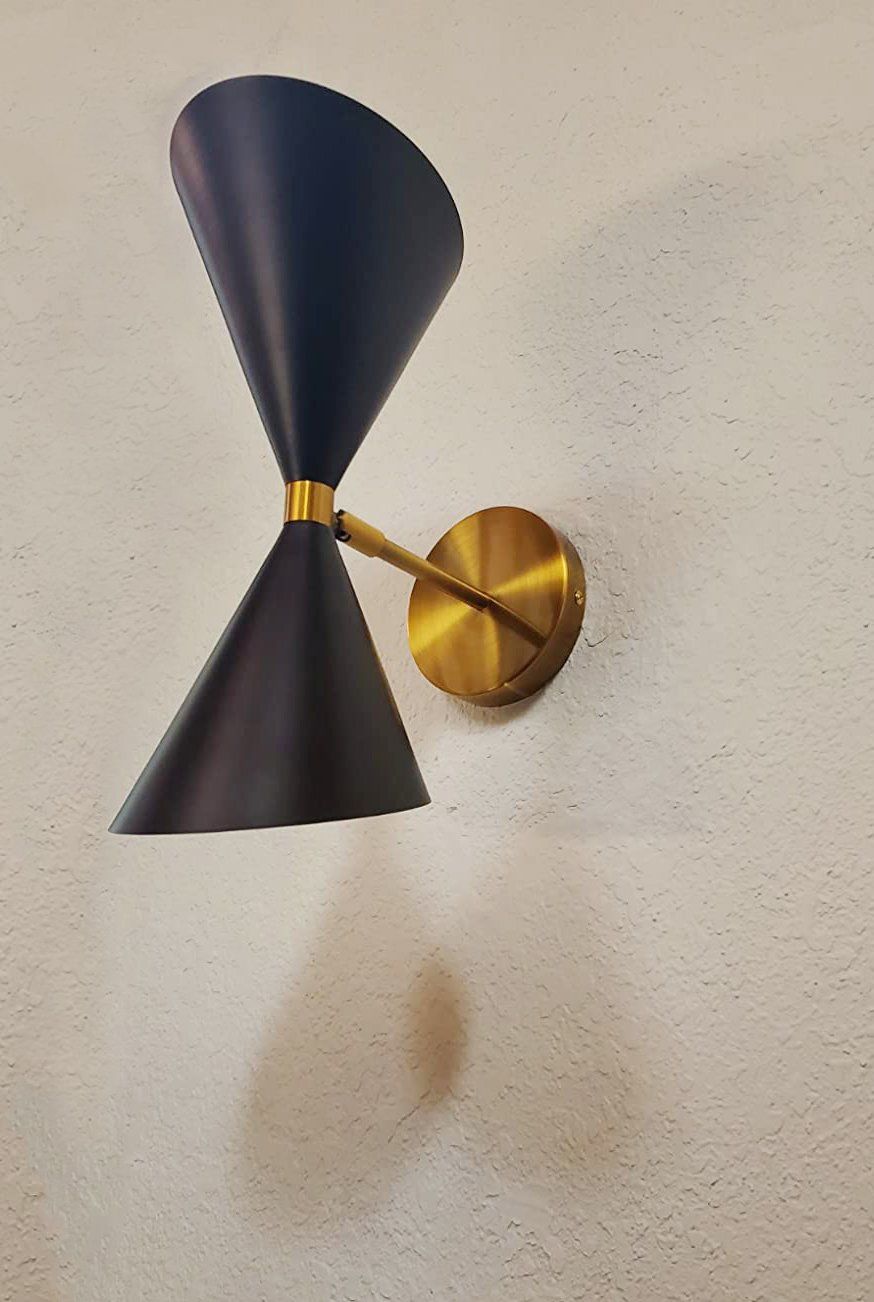 Customer photo review of Mid-Century Modern Black Wall Sconce