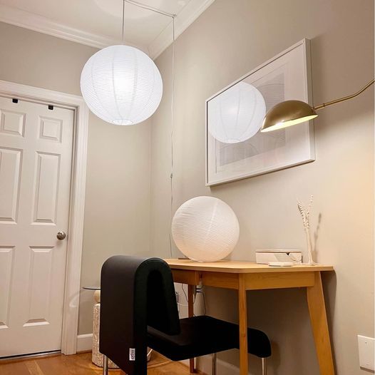 Customer photo review of 20" White Fine Line Premium Even Ribbing Paper Lantern, Extra Sturdy
