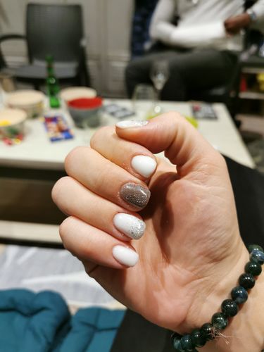 Customer photo review of Fiber base gel Didier Lab Soft White 10ml