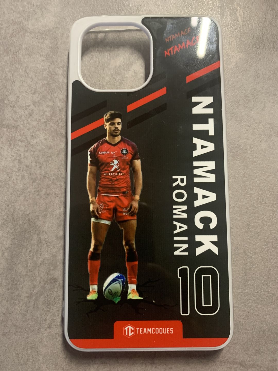 Customer photo review of Coque joueur ROMAIN NTAMACK TOULOUSE - TEAMCOQUES