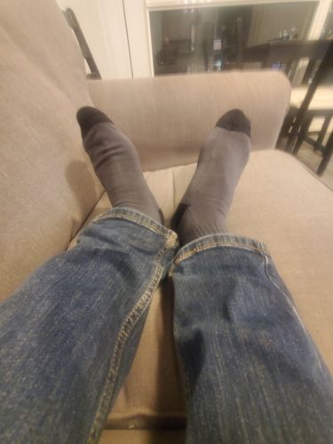 Customer photo review of J.B. Field's Athletic "Bamboo Sport Crew" Socks