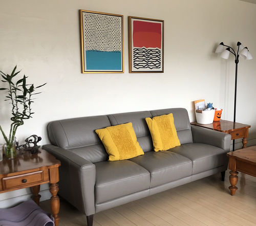 Customer photo review of Modern Geometric Canvas (Set of 2)