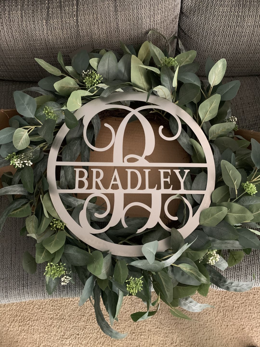 Customer photo review of Thick Border Circle Monogram