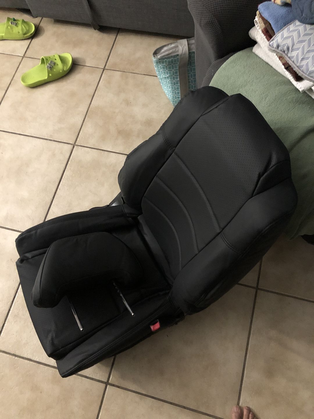 Customer photo review of MR2Heaven OEM Plus Seat Covers (Black, TAN, Black W/ Red Stitching, Black/Red Hybrid, BLUE, Black Alcantara/Leather with Black Stitching, Black Alcantara/Leather with Red Stitching)