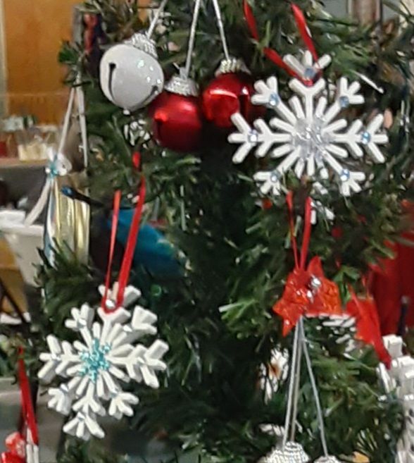 Customer photo review of Unfinished Wooden Snowflake Shape - Winter Decor - Craft - up to 24" DIY