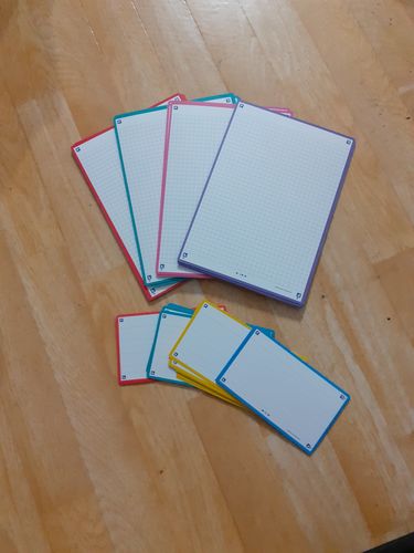 Avis photo d'un client sur Flashcards FLASH 2.0 OXFORD # 80 cartes 10,5 x 14,8 cm - ligné
